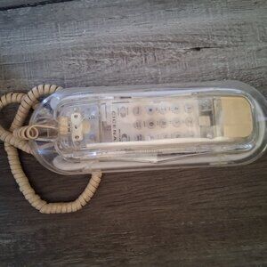 VINTAGE  CICENA  ROXANNE TRANSPARENT CLEAR LIGHT-UP PHONE TELEPHONE